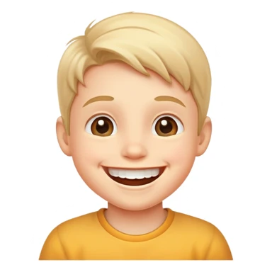 happy kid with big smile sticker