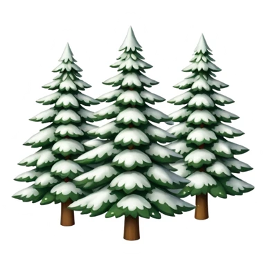10 Snowy Fraser fir trees sticker