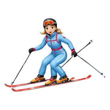 Woman Skiing in Front of Matterhorn sticker