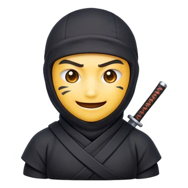 Clash of Clans aesthetic Cheerful Ninja Portrait Emoji, With a bright, confident smile and an alert, relaxed stance, showcasing a streamlined, masked figure with expressive eyes radiating calm determination in natural skin tone, Simplified yet expressive features, highly detailed, glowing with a soft, luminous nocturnal glow, high shine, upbeat and stealthily noble, stylized with an air of modern martial elegance, soft glowing outline, capturing the essence of a cheerful ninja ready for epic covert quests! sticker