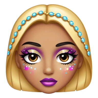 Bedazzled makeup sticker