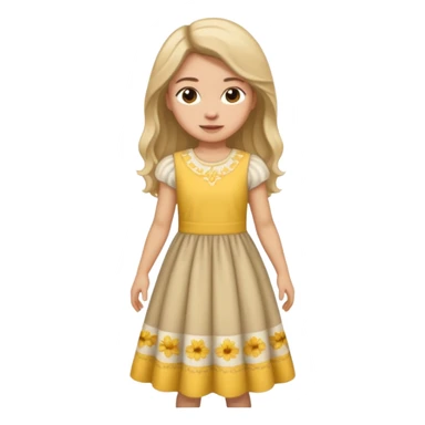 Girl curtsying with dress sticker