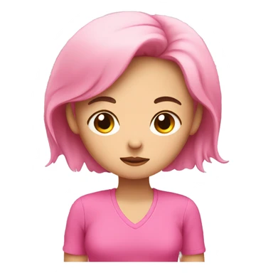 Sleepy girl in pink  sticker