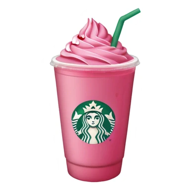 Starbucks drink that is pink with strawberries  sticker