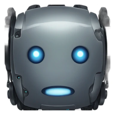 cute obsidian robot face sticker