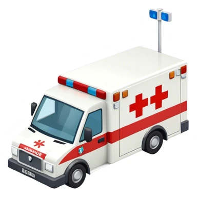 isometric british ambulance  sticker