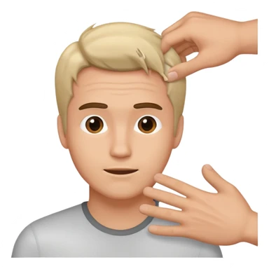 A hand grabbing a man’s hair  sticker