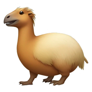 Dodo bird riding a capybara sticker
