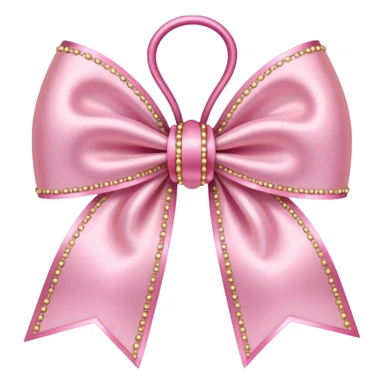 light pink glowing and sparkling bow sticker