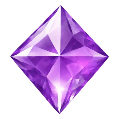 purple diamond, shiny four point star sticker