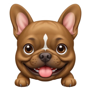 brindle french bulldog smiling sticker