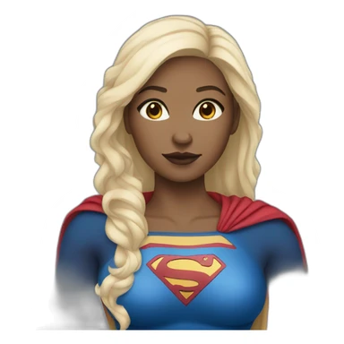 Superwoman light skin dark hair sticker