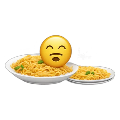 Calender with the date being 12 and a plate with bami infront of it sticker