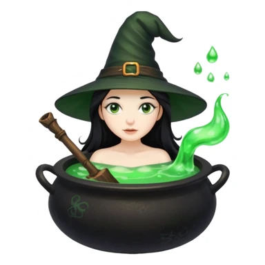 Witch Girl İn A Cauldron sticker