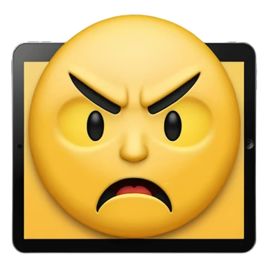 emoji drawing on tablet angry sticker