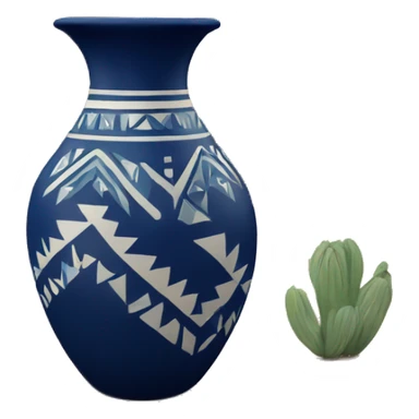 Dark blue Navajo wedding vase  sticker