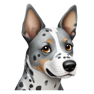 Blue eyed Australian cattle dog grey and white spotted no brown sticker