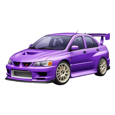 Mitsubishi lancer Evo viii purple and half white  sticker