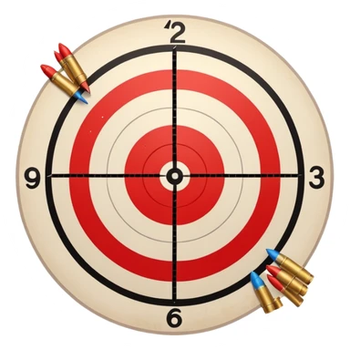 Paper target with bullet holes clustered in the center in the bullseye 🎯  sticker