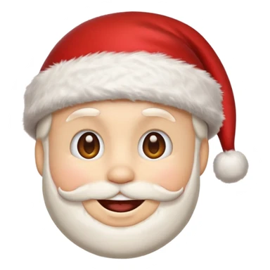 Smiling emoji with santa hat on sticker