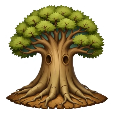 tree with visible roots sticker