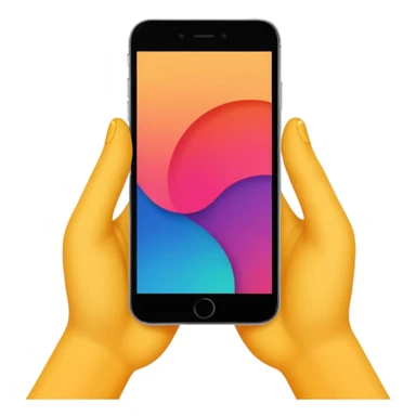 Un tac Tac a una pantalla de teléfono  donde se visualice el teléfono y las manos haciendo el movimiento y sea de colores vibrantes y resalntante sticker