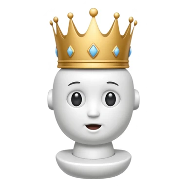 skibidi toilet character with a crown sticker