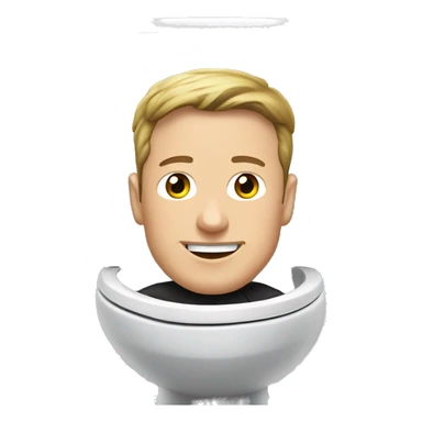 skibidi toilet with elon musk hea sticker