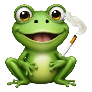 peepo frog smoking  sticker