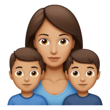 Light brunette fit mom with 3 sons sticker