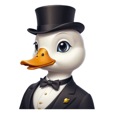 pato millonario blanco con monoculo sticker