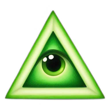 Illuminati triangle green eyes  sticker
