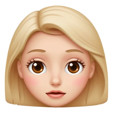 Blushing face thats rolling its eyes sticker