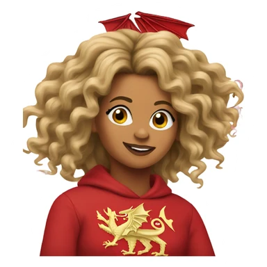 Beyoncé on a Welsh dragon  sticker
