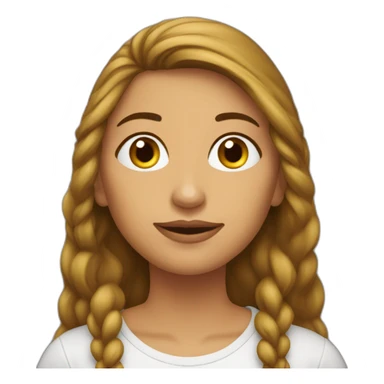 Mujer trigueña pelo largo crespo miel largo sticker