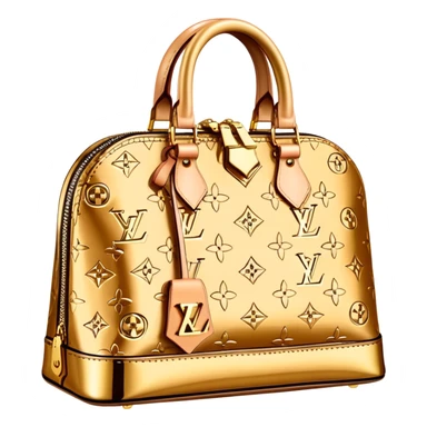 Gold Louis Vuitton bag sticker