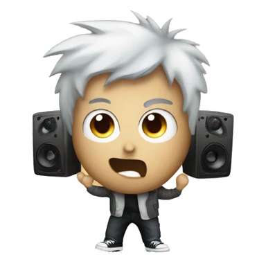 Billy Joe Armstrong holds loud speaker sticker