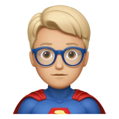 Glasses-Wearing super Heroe sticker