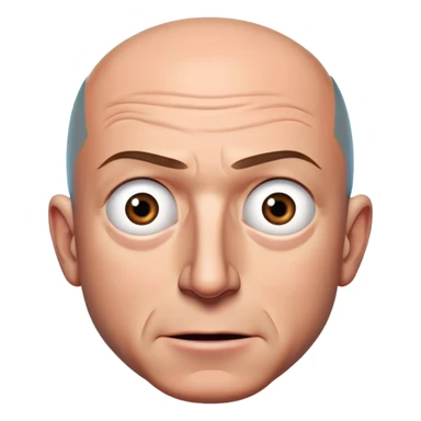 deranged jeff bezos with one eye bigger than the other sticker