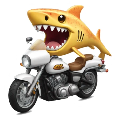 Motorcycle taco shark sticker