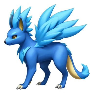 Manectric-Electrike-Luxio-Fakémon-hybrid-creature (full body)  sticker