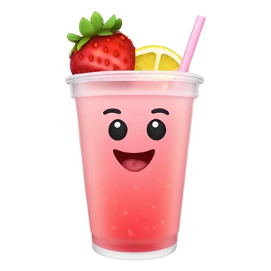 strawberry lemonade boba sticker