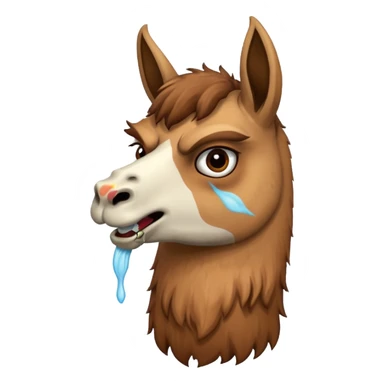 Llama spitting  sticker