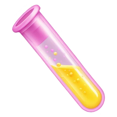 Test tube yellow with light pink at the top sticker