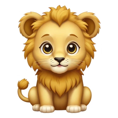 Extremely cute baby lion sticker