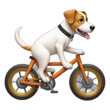 dog on a bike sticker