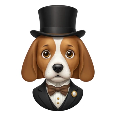 beagle gentleman sticker