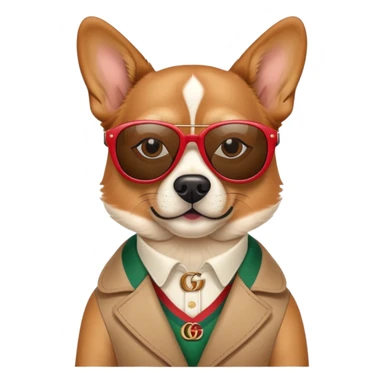 werner dog with gucci sunglasses  sticker