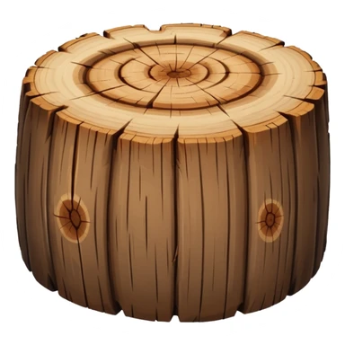 wood log sticker