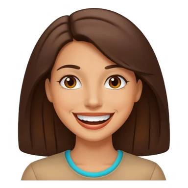 tan, brunette woman who is sunny like the teletubby sun and is optomistic sticker